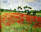 Vincent Van Gogh Canvas Paintings - field of poppies